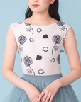 Leotard No Sleeve『Rose(white)』