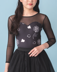 Leotard Long Sleeve『Rose(black)』