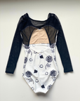 【人気アイテム】Leotard Long Sleeve『Rose(white)』