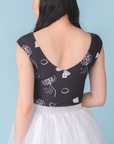 Leotard No Sleeve『Rose(black )』