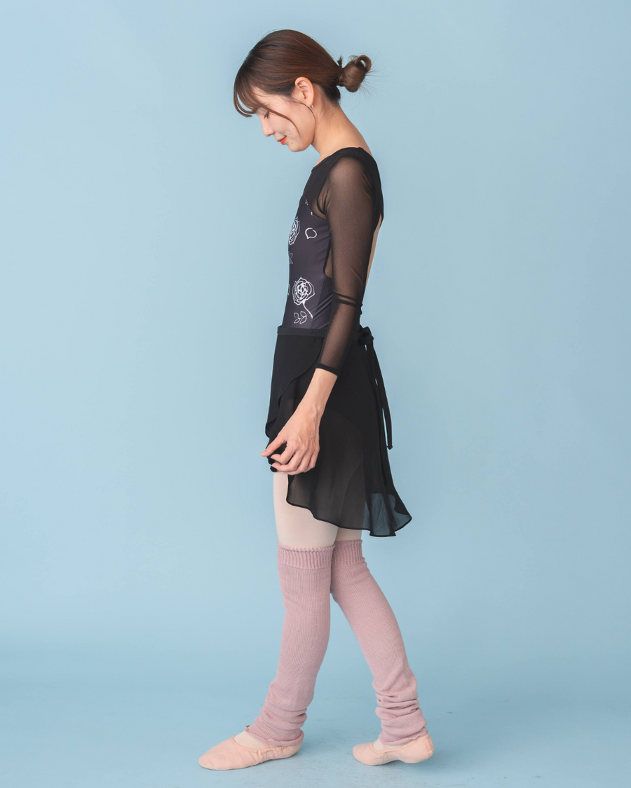 【人気アイテム】Leotard Long Sleeve『Rose（black）』