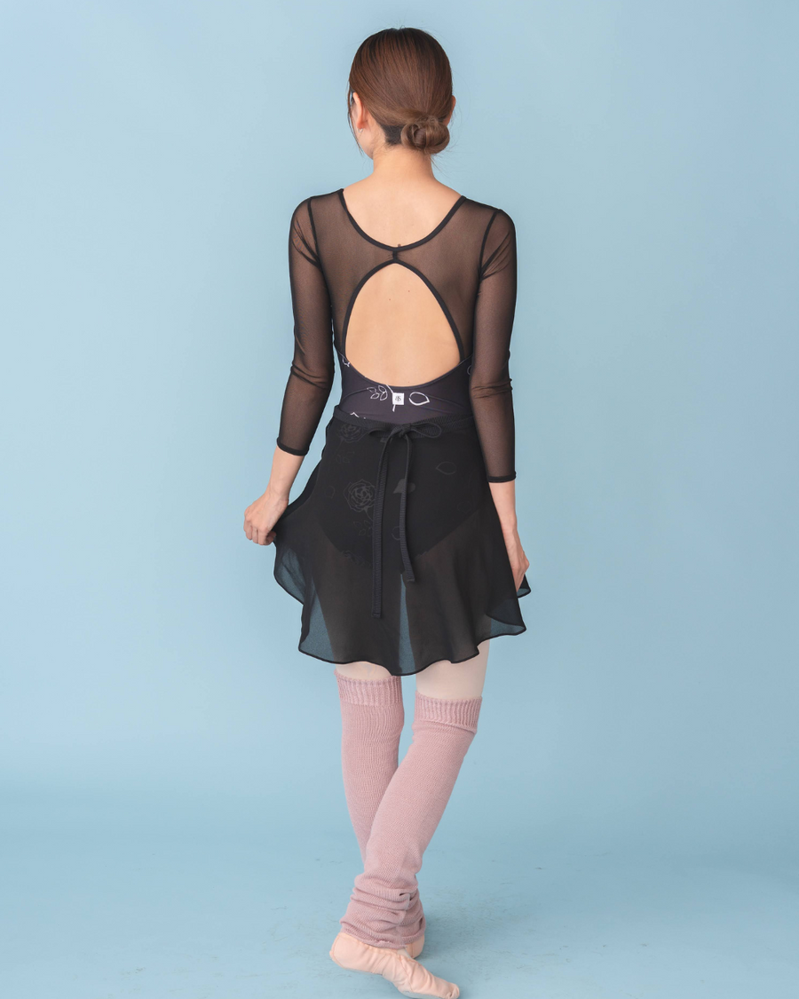 【人気アイテム】Leotard Long Sleeve『Rose（black）』